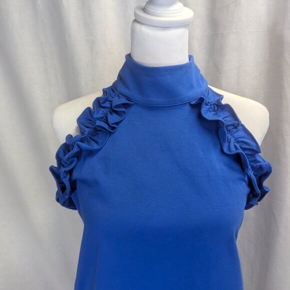 NWT INC Size Small Halter Style Top in Cosmic Cobalt Blue - Picture 2 of 16